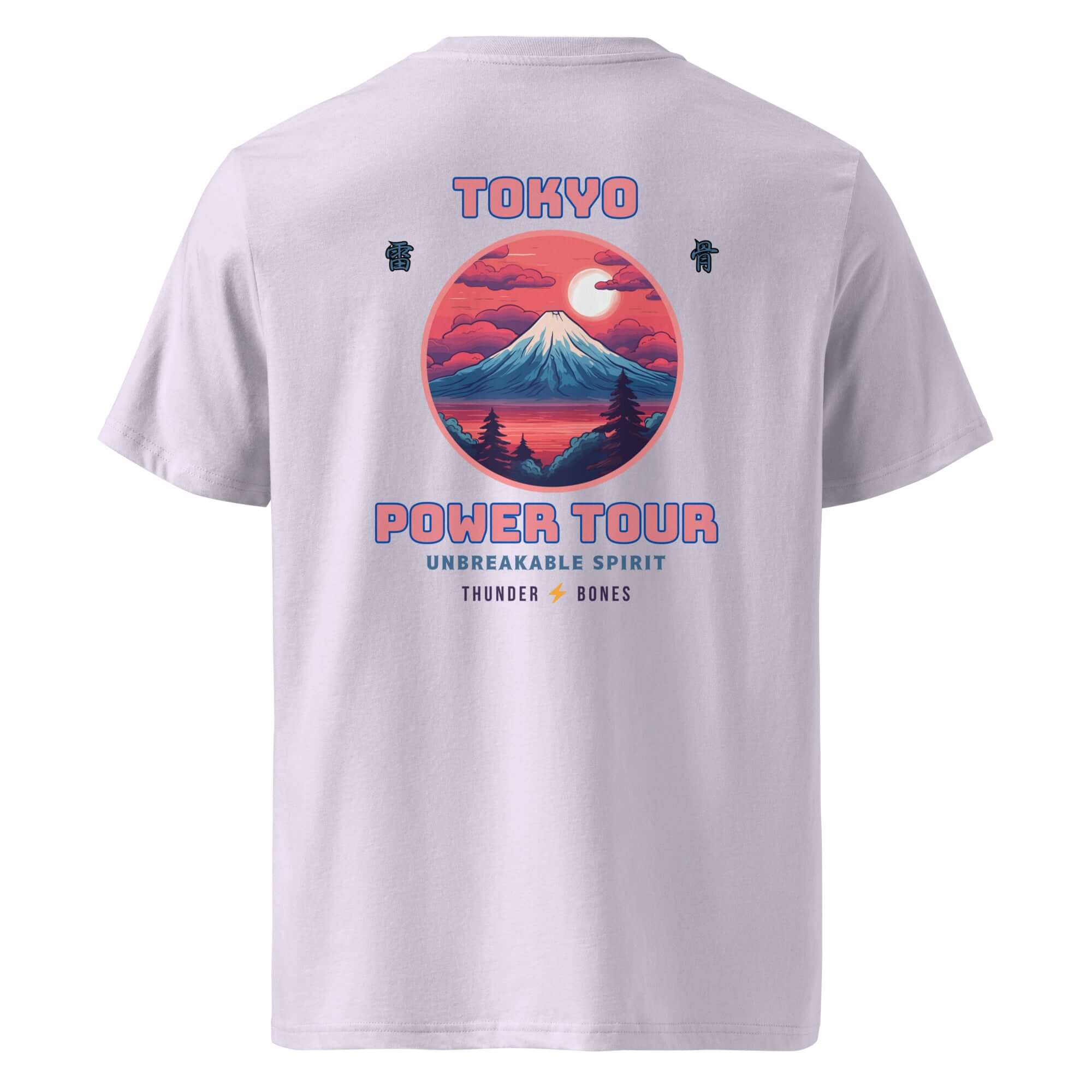 Tokyo power tour unisex camiseta Thunder Bones con calavera vintage estilo atlético, suave y eco-friendly.